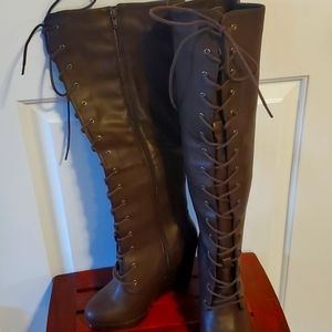 Torrid Wide Calf Wedge Boots - Size 9